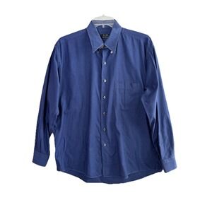 Gitman Bros Shirt Mens‎ Large Blue Woven Button Down USA